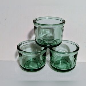 Dessert Pudding Sorbet Cups Avocado Glass Bowls Made In Canada Set Three